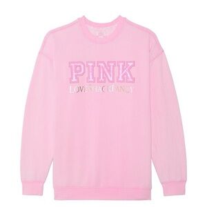 PINK Victoria's Secret Light Pink Crew Neck Sweater size M